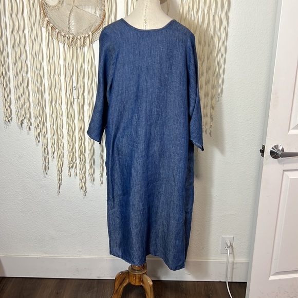 SOLD Tancredi & Morgen Chambray Lightweight Garden Dress O/S - Picture 4 of 9